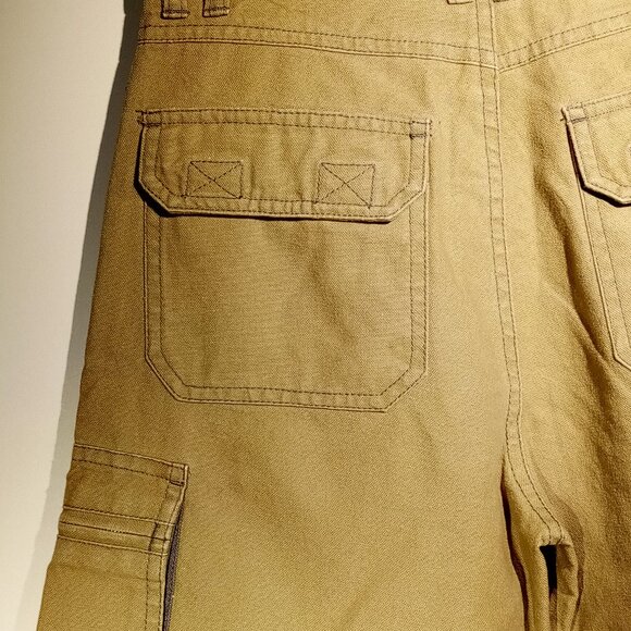 AVIREX Shorts  Boys size 12  2 pc lot  Denim  Stitching  Arizona Cargo Tan VGC - Picture 13 of 13
